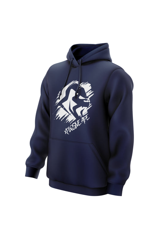 XAPE Scrawl Hoodie - Navy