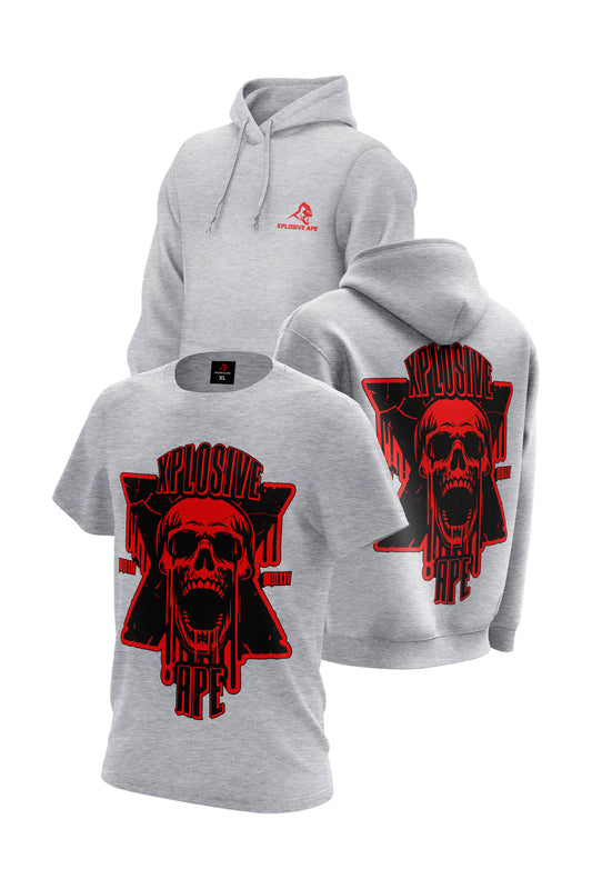 XAPE Screamer Hoodie & Tee Combo - Sports Grey