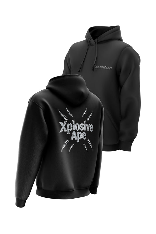 XAPE Shrapnel Burst String Hoodie - Black