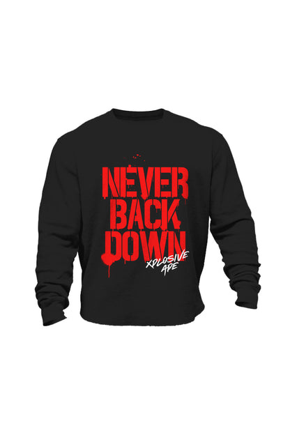 XAPE Never Back Down Signature Sweatshirt - Black