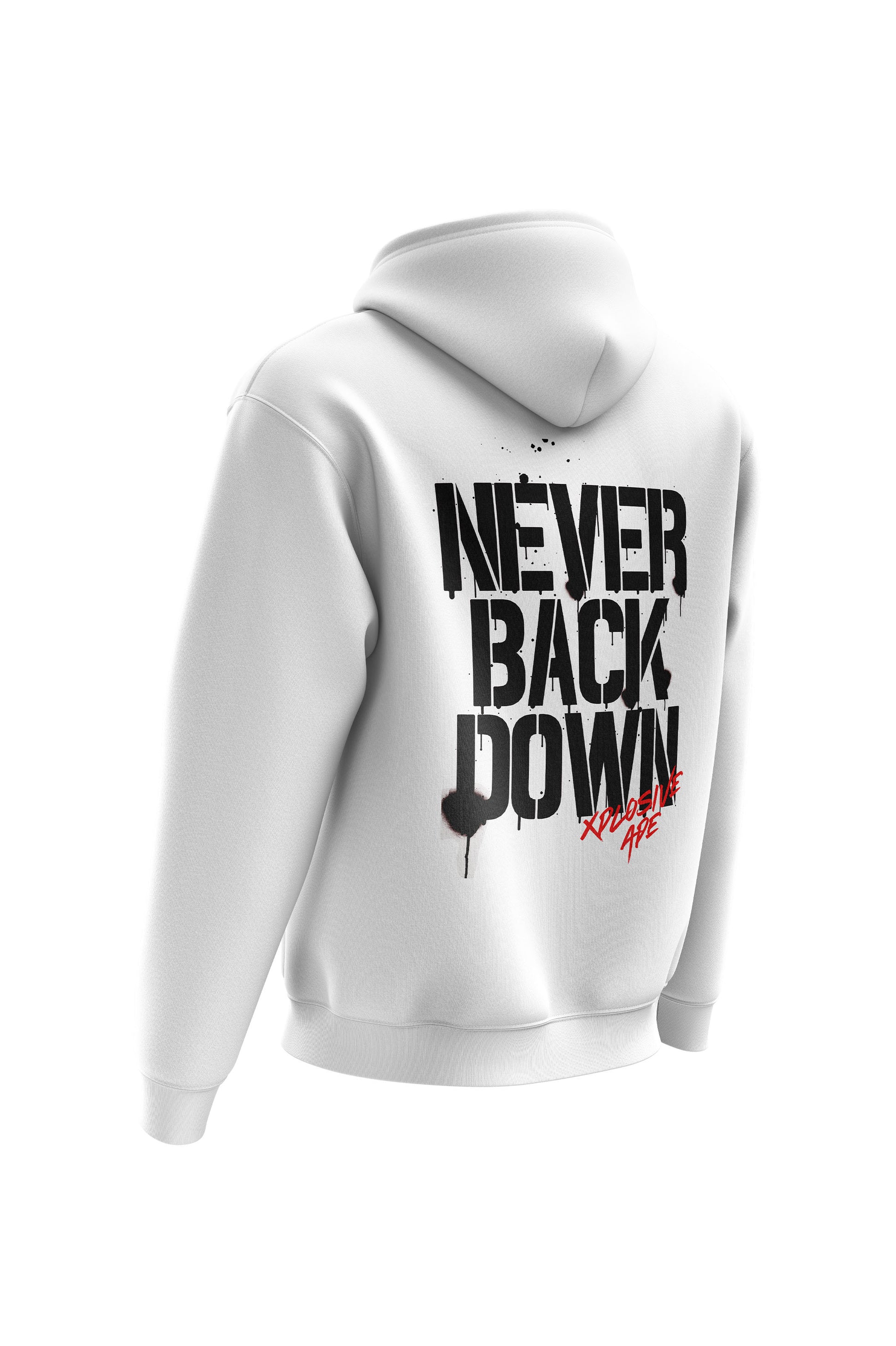 XAPE Never Back Down Signature Hoodie - White