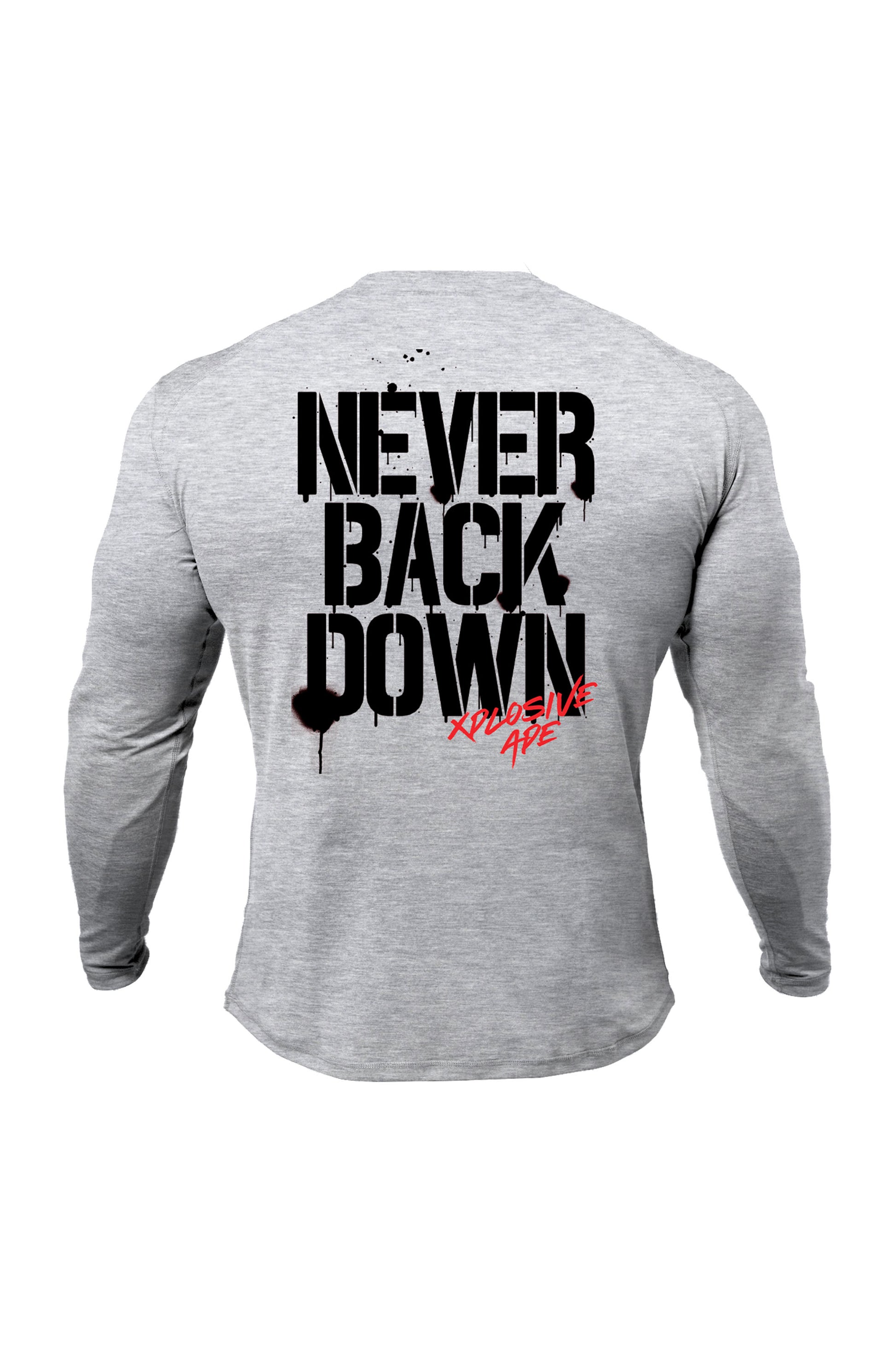 XAPE Never Back Down Signature Sweatshirt - Sports Grey