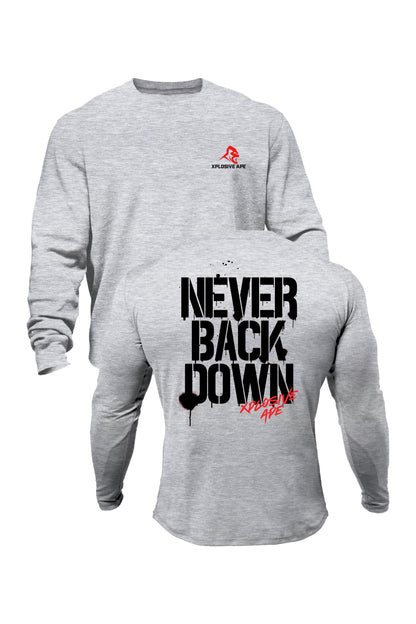 XAPE Never Back Down Signature Sweatshirt - Sports Grey