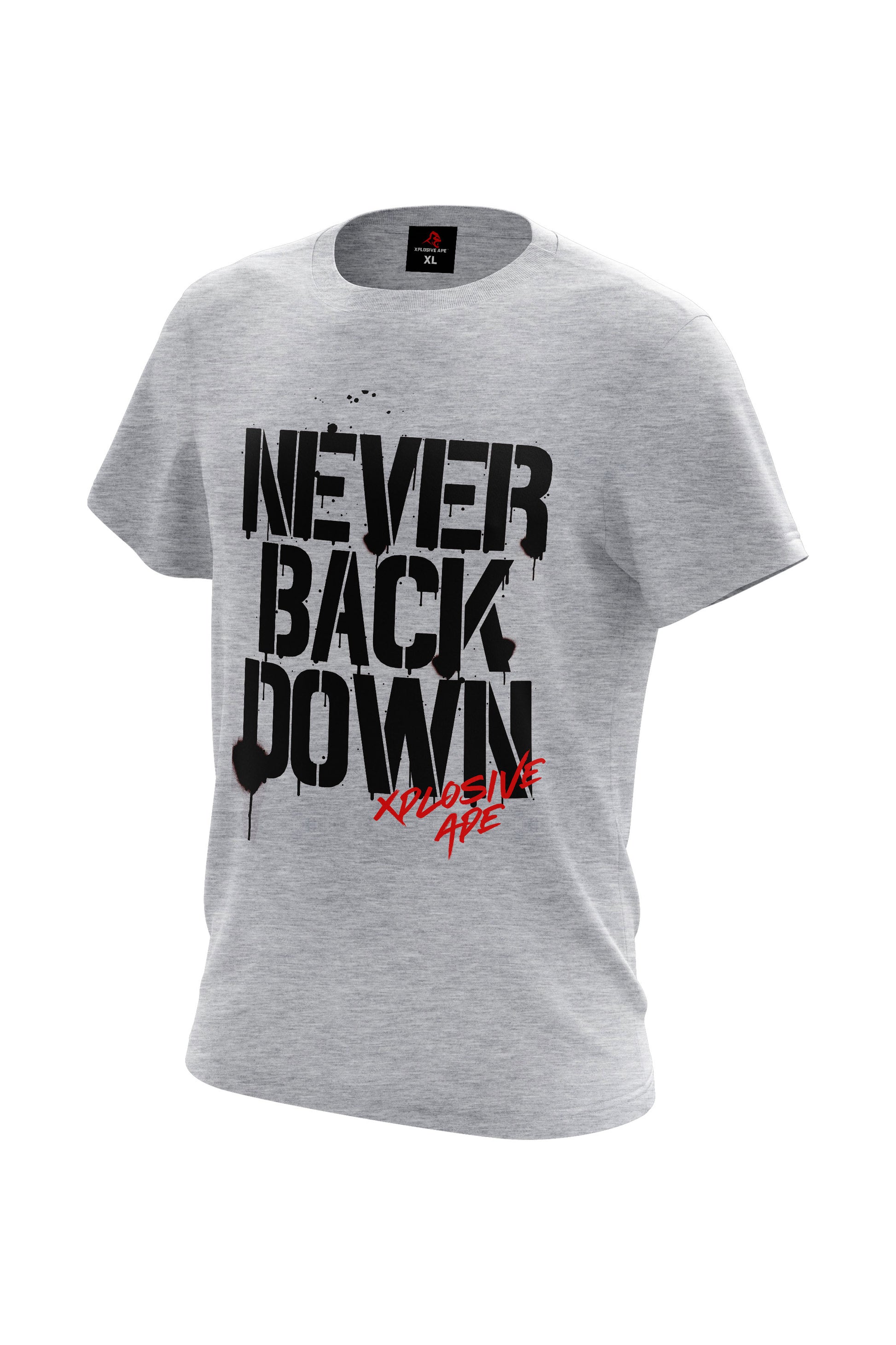 XAPE Never Back Down Signature Hoodie & Tee Combo - Sports Grey