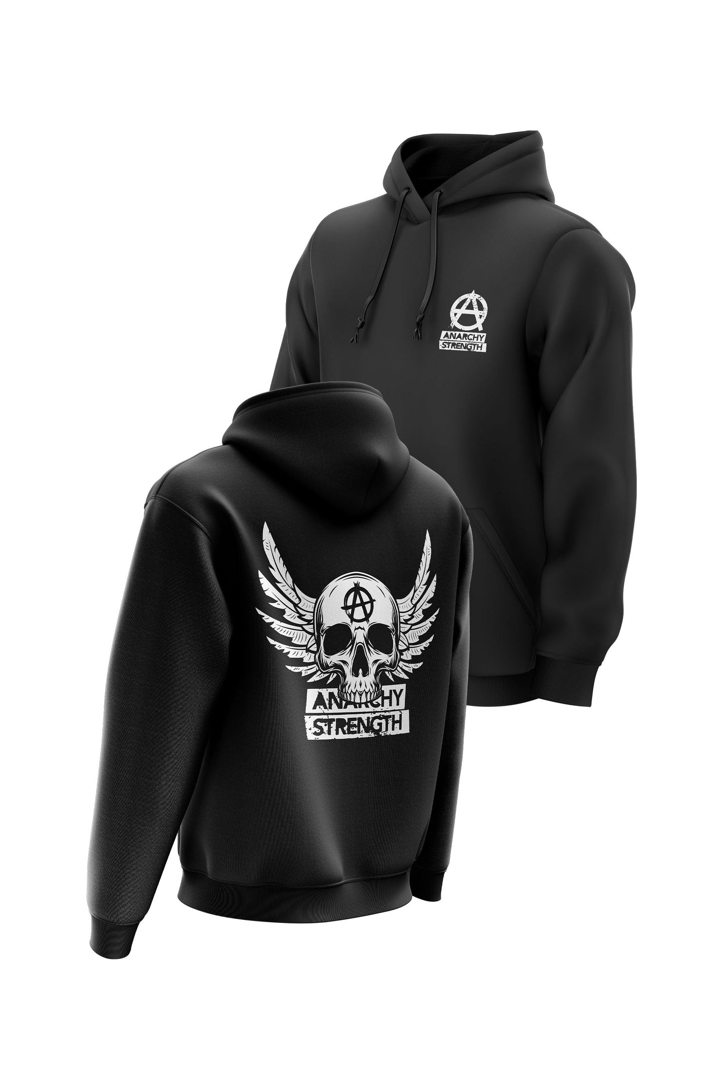 AS Skull Wings Hoodie - Black