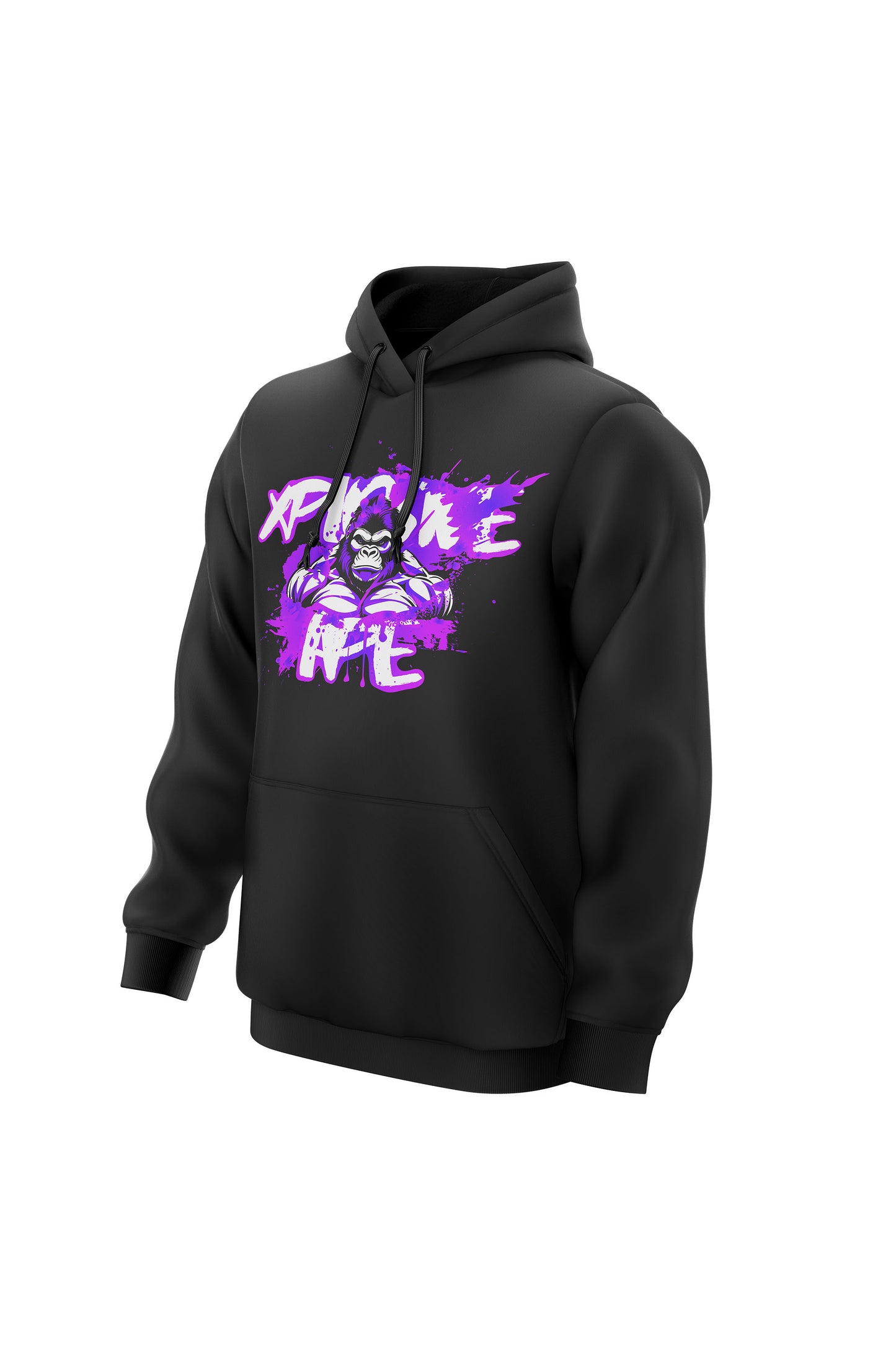 XAPE Splatter Graffiti V1 Hoodie - Black