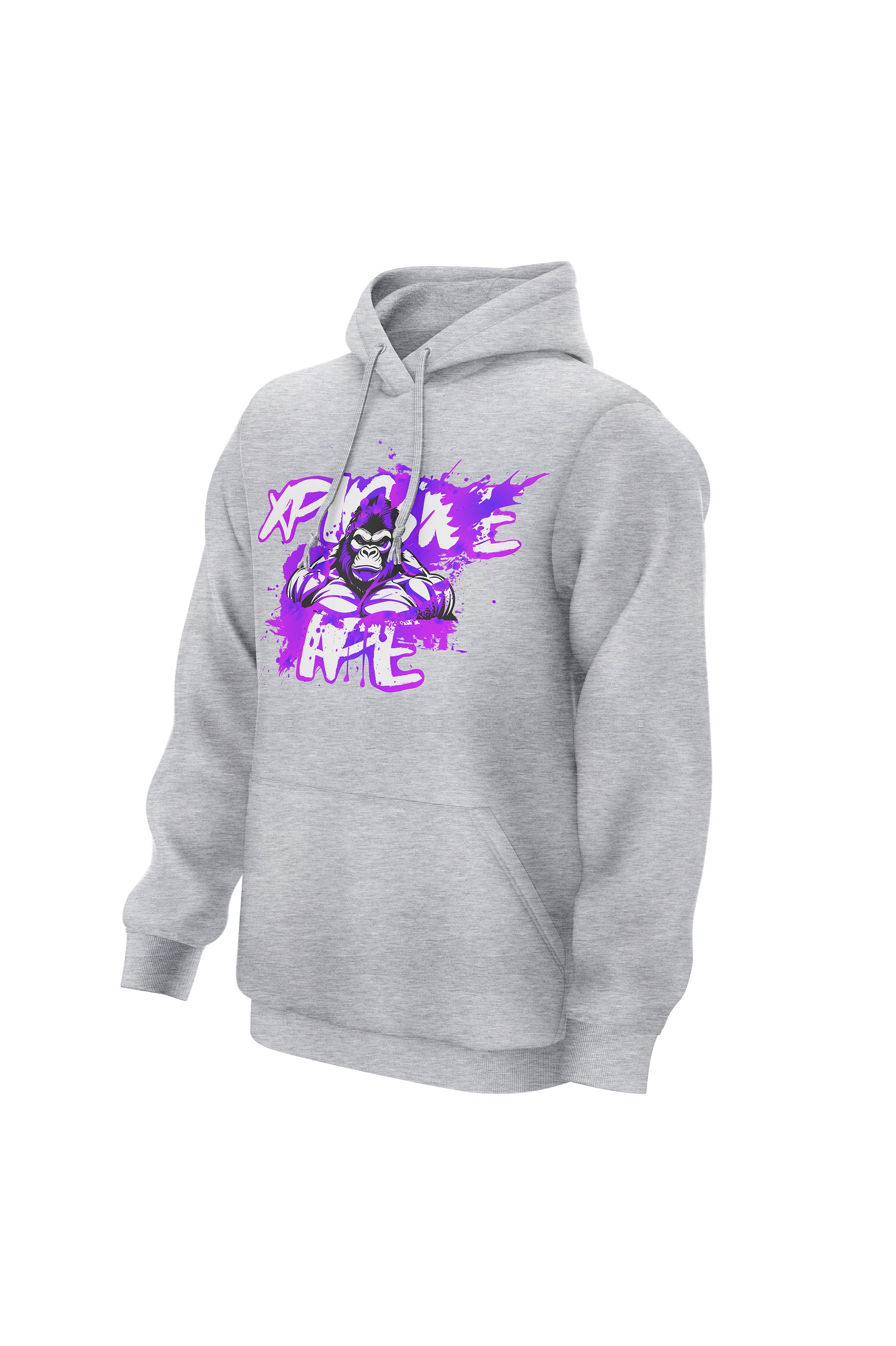 XAPE Splatter Graffiti V1 Hoodie - Grey