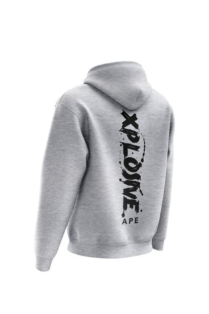 XAPE Splatter V2 String Hoodie - Sports Grey