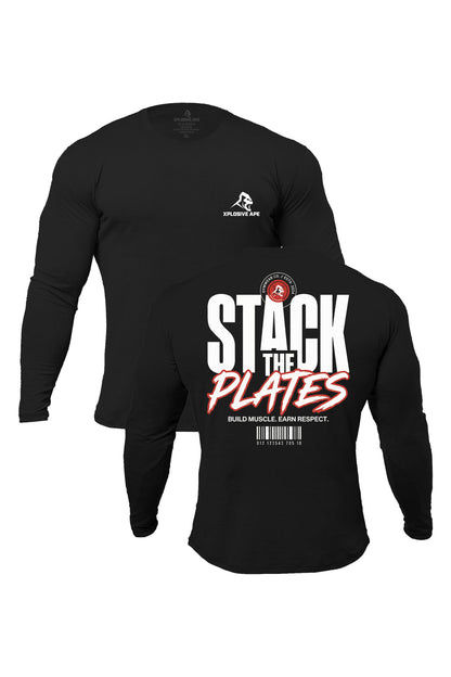 XAPE Stack The Plates Long Sleeve Tee - Black