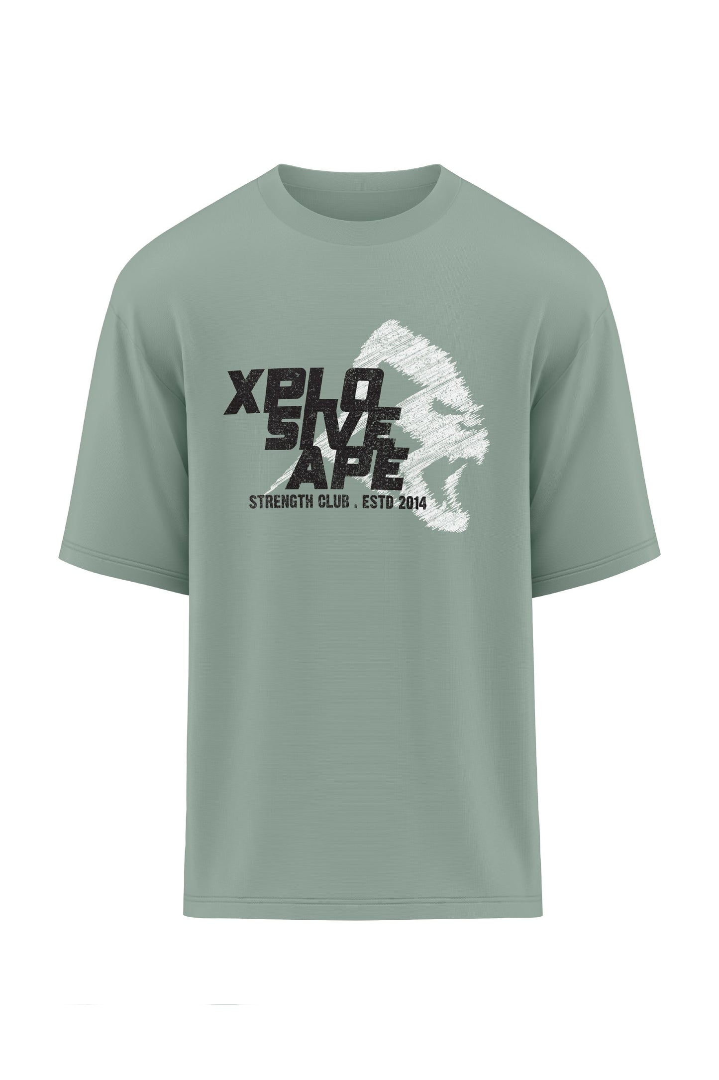 XAPE Strength Club Oversized Tee - Sage