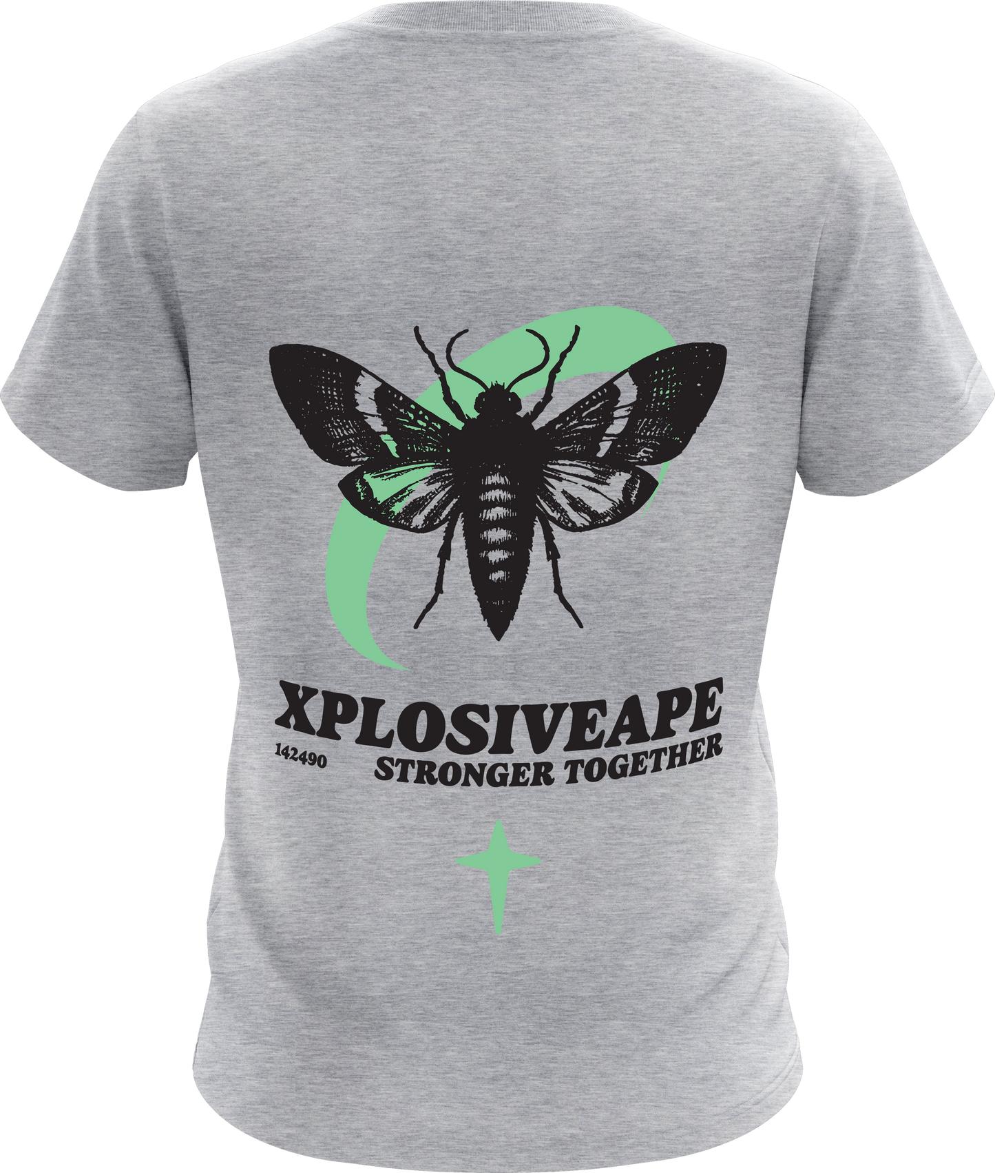 XAPE Moth Tee - Sports Grey
