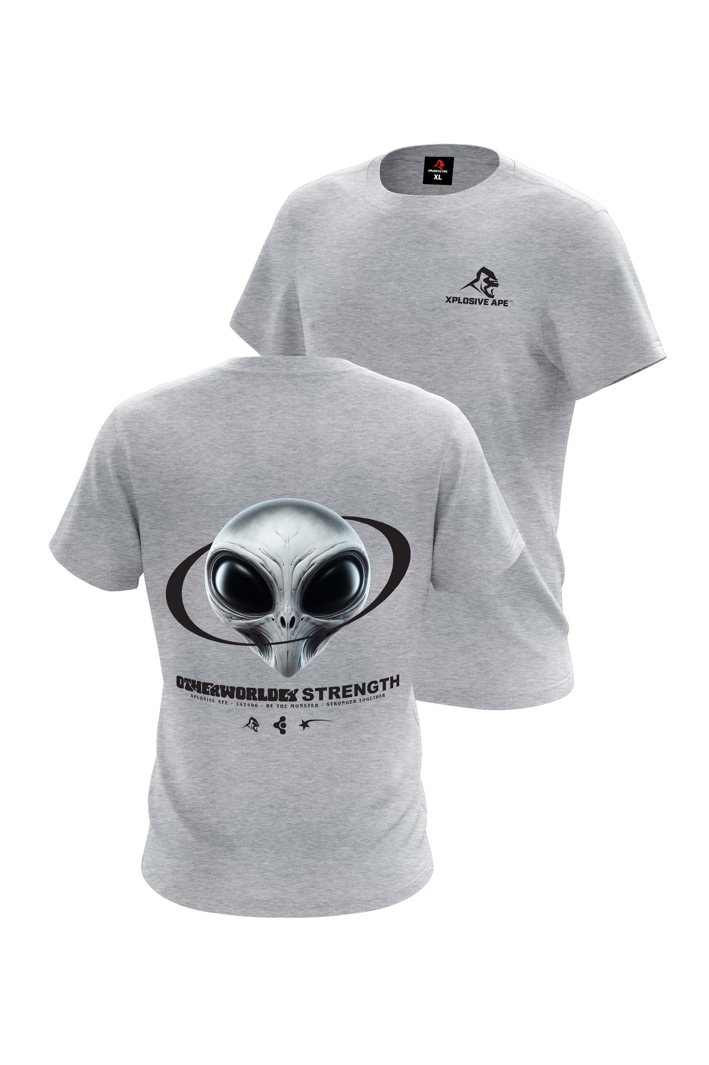 XAPE Otherworldly Strength Tee - Sports Grey