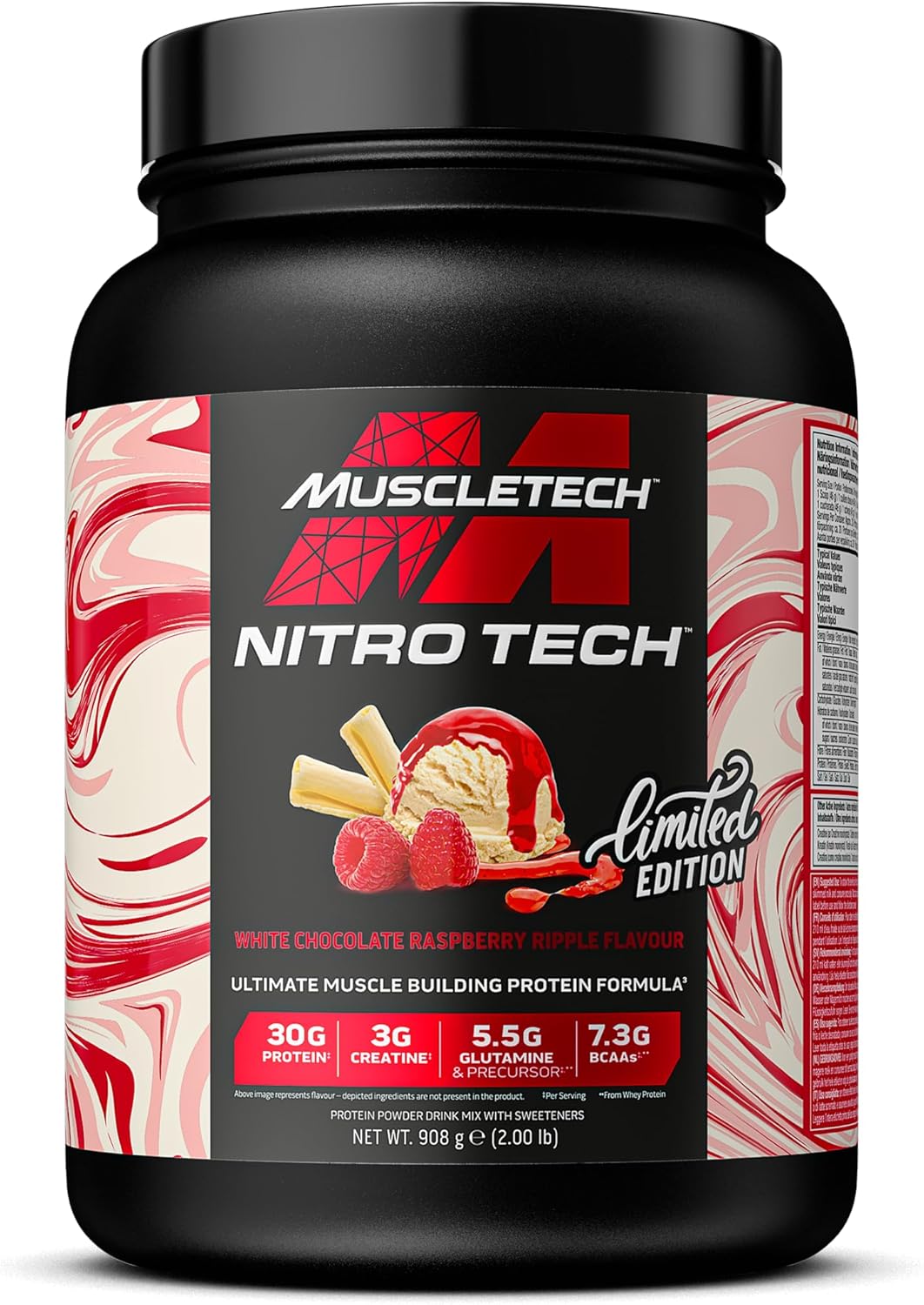 Muscletech Nitro Tech 907g White Chocolate Raspberry Ripple