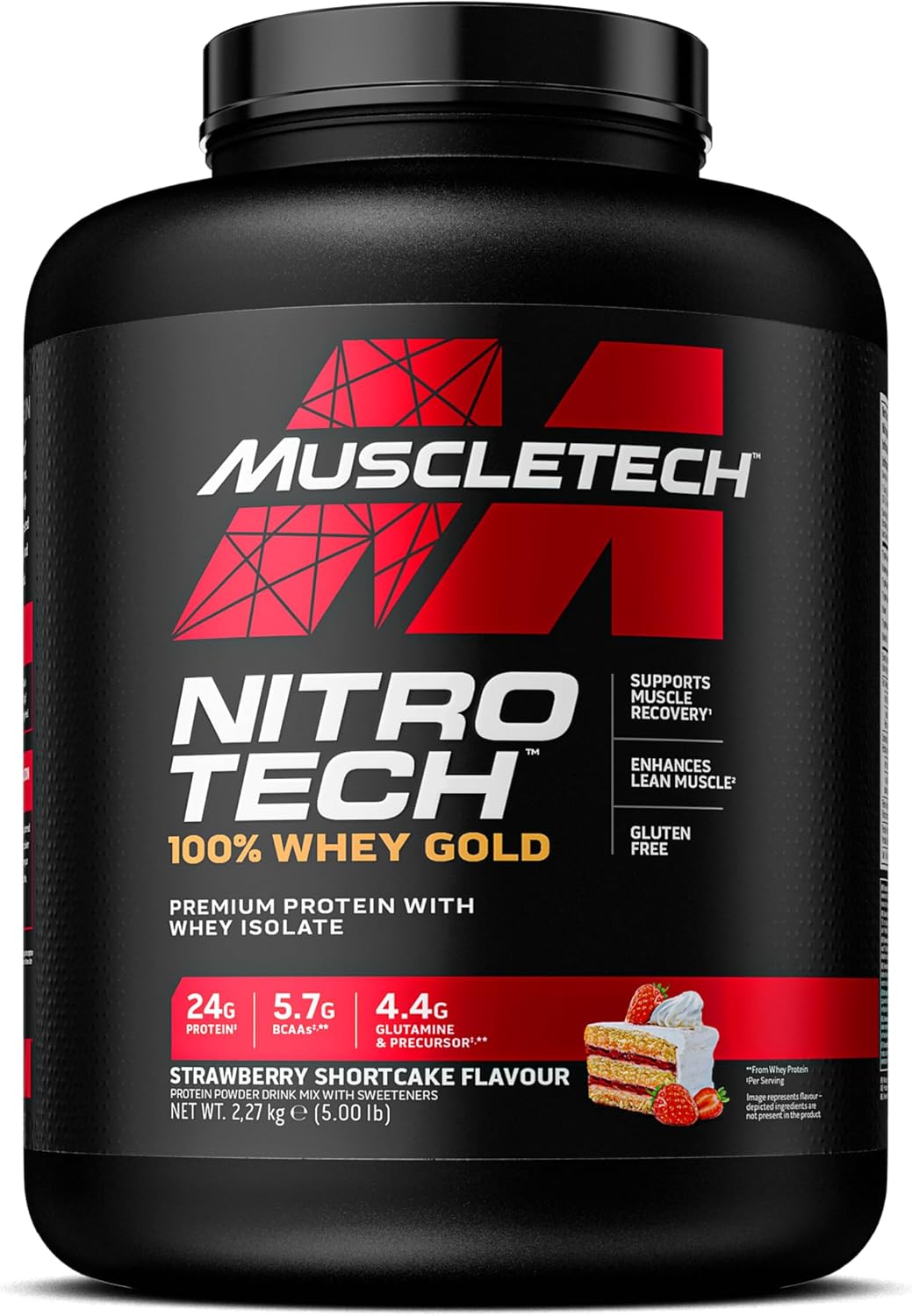 Muscletech Nitro Tech 100% Whey Gold 2.27kg Strawberry Shortcake