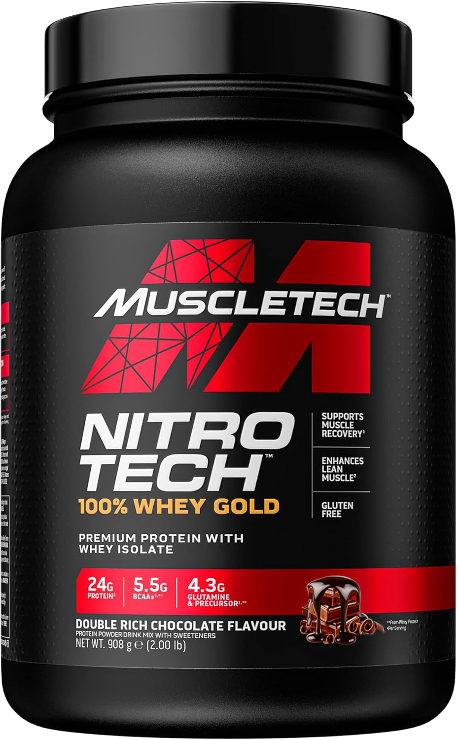 Muscletech Nitro Tech 100% Whey Gold 907g Double Rich Chocolate