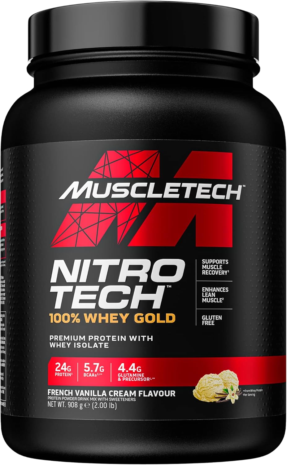 Muscletech Nitro Tech 100% Whey Gold 907g French Vanilla Creme