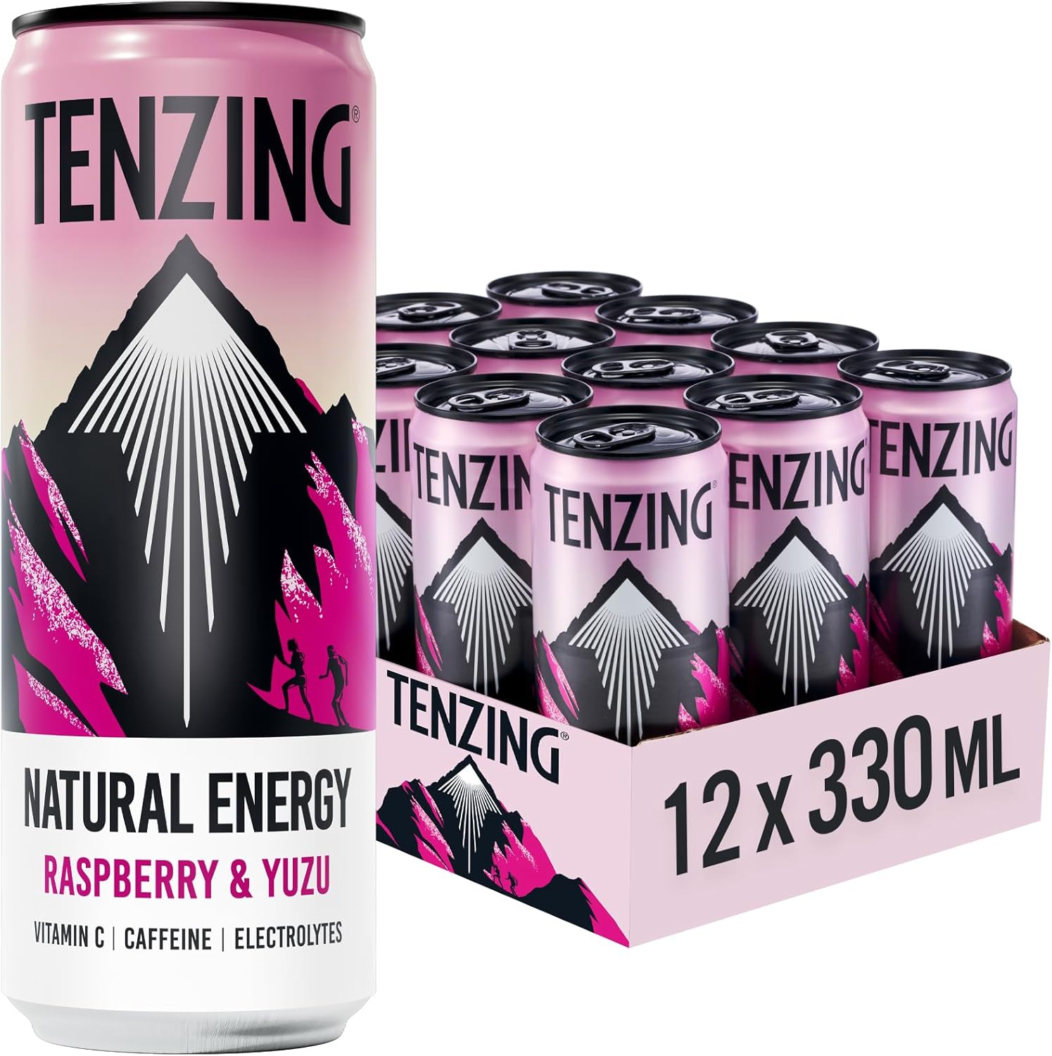 Tenzing Natural Energy 12x330ml Raspberry & Yuzu