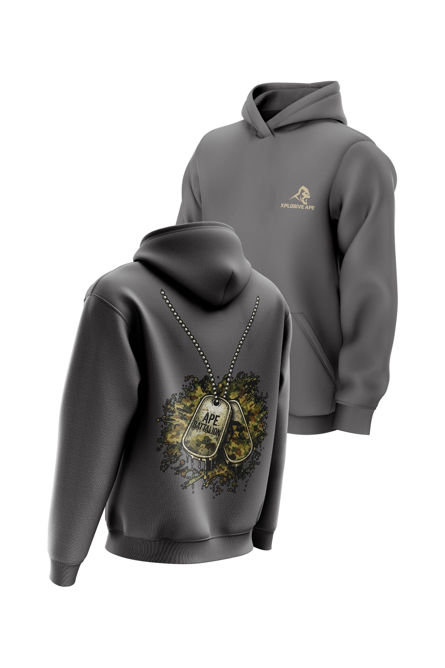 XAPE Tag Hoodie - Charcoal