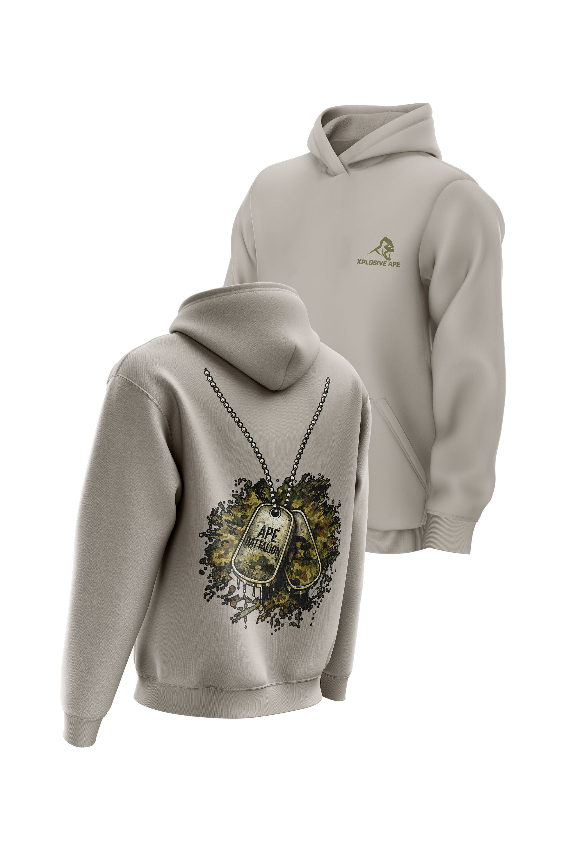 XAPE Tag Hoodie - Stone