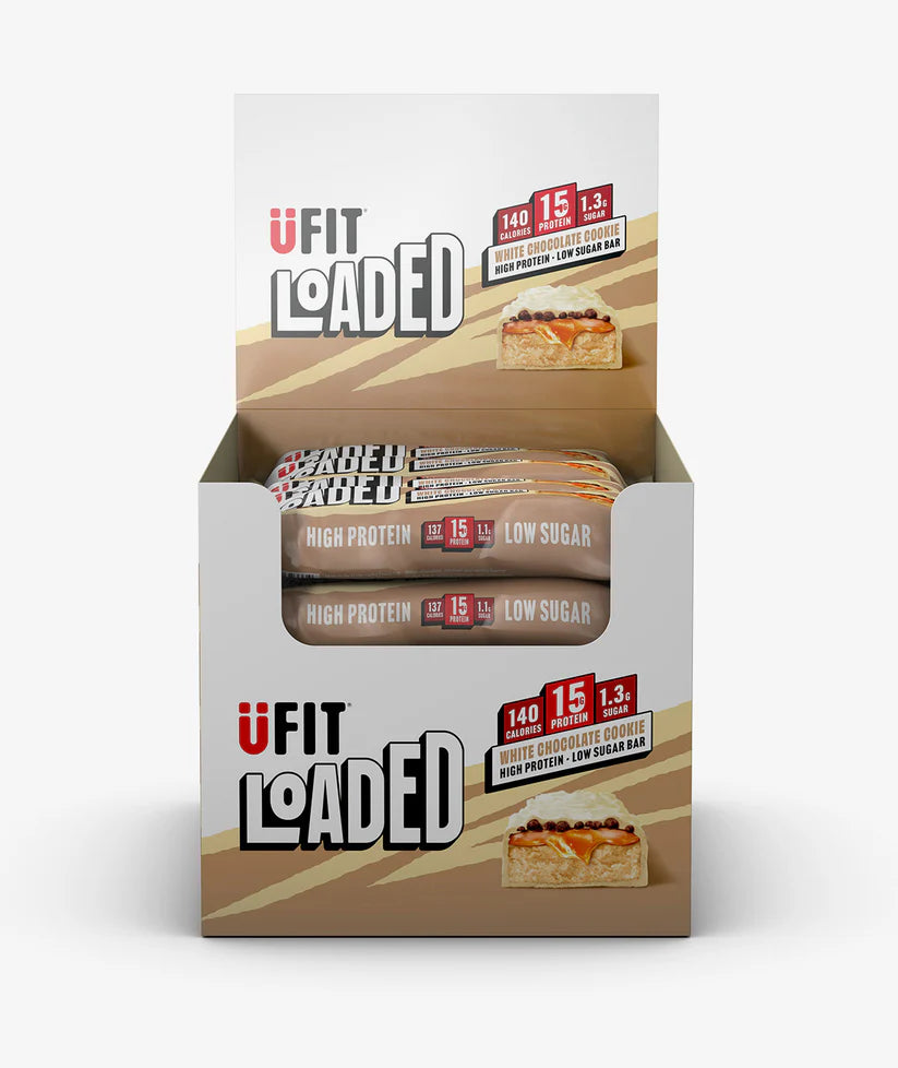 UFIT Loaded Protein Bar 16x45g White Chocolate Cookie