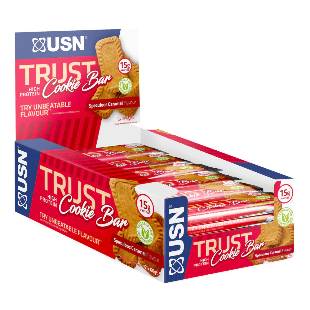 USN Trust Cookie Bars 12x60g Speculoos Caramel