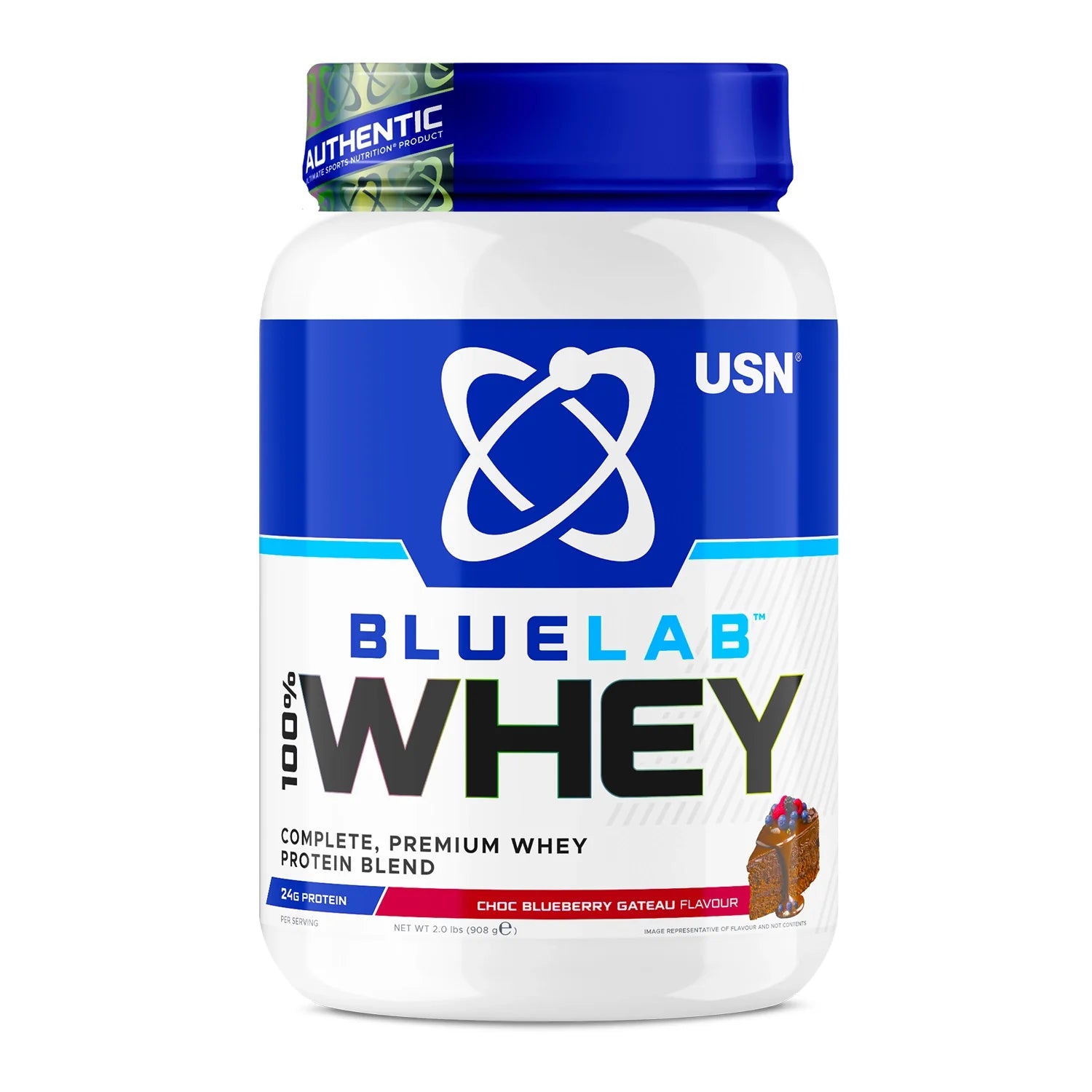 USN Blue Lab Whey 908g Chocolate Blueberry Gateau