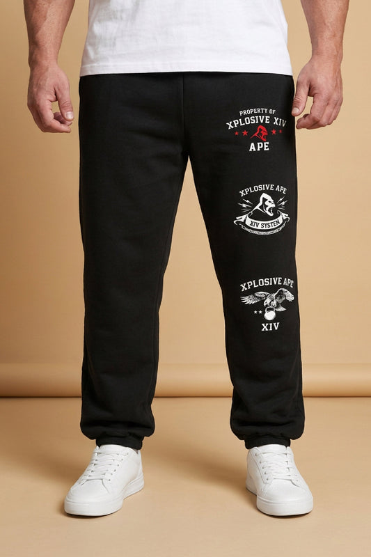 XAPE Unleashed Oversized Joggers - Black