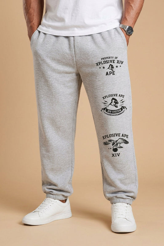 XAPE Unleashed Oversized Joggers - Ash Grey