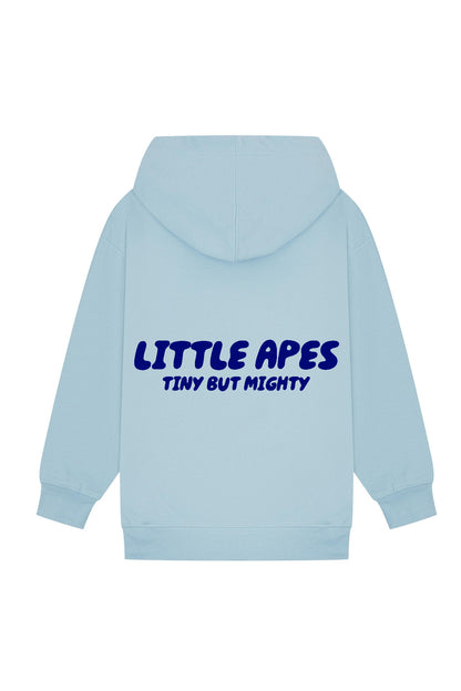 Little Apes Tiny But Mighty Hoodie - Light Blue