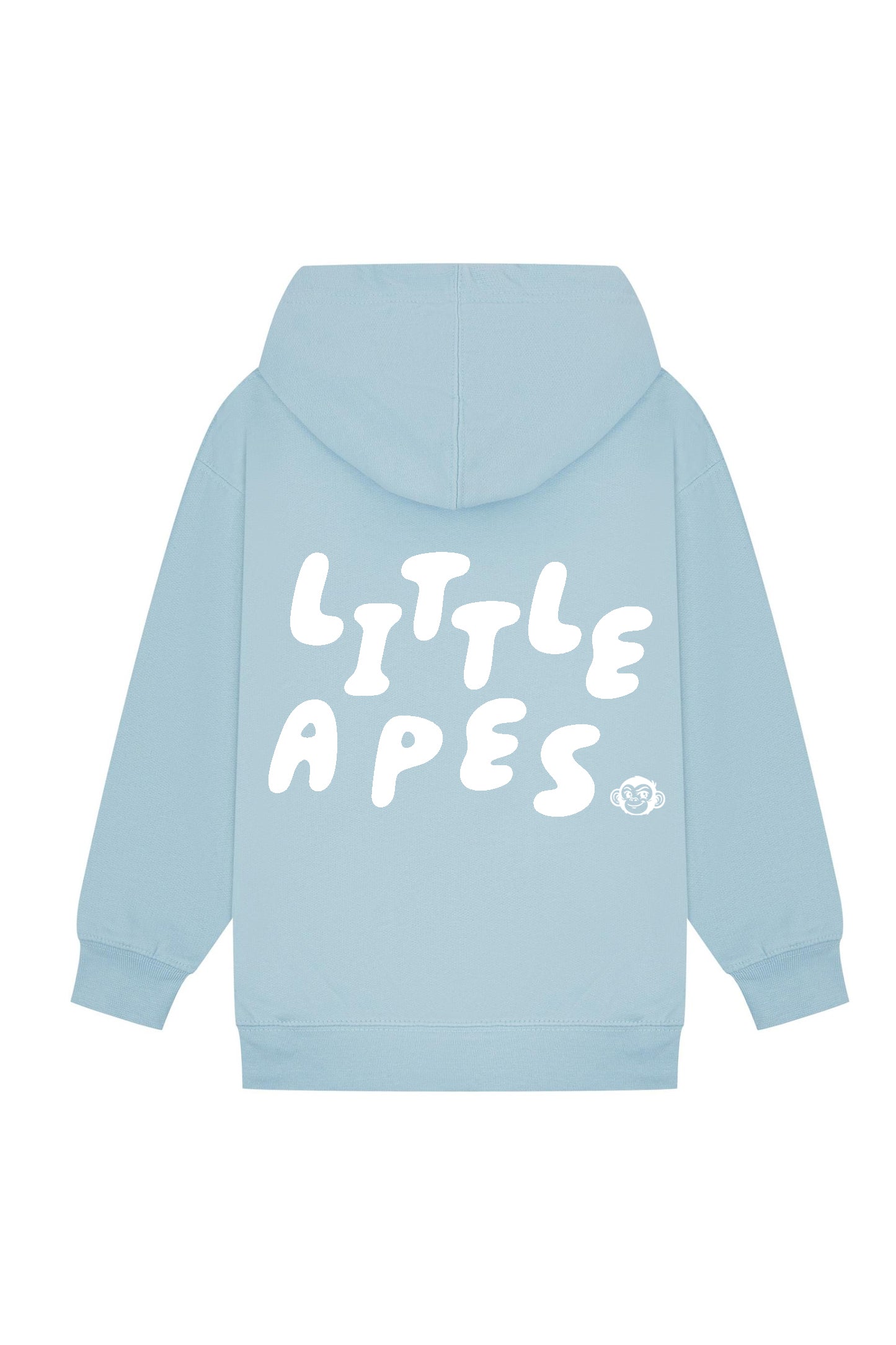 Little Apes Letters Hoodie - Light Blue