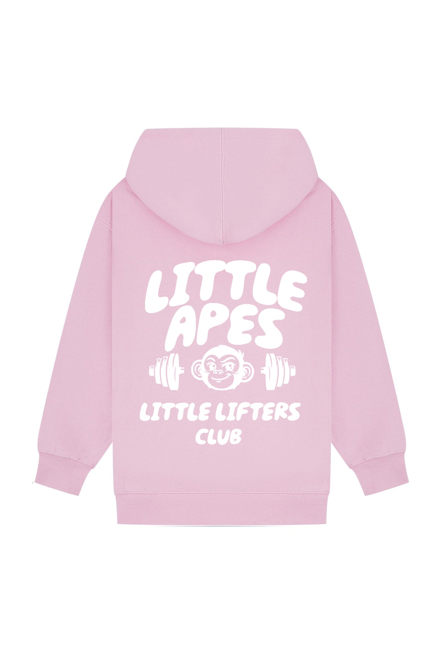 Little Apes Little Lifters Club Hoodie - Light Pink