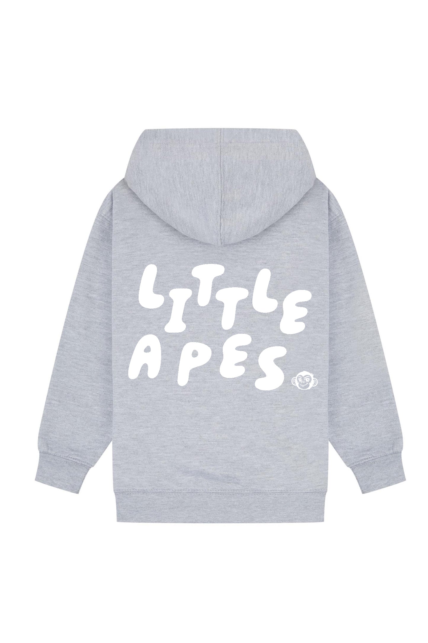 Little Apes Letters Hoodie - Sports Grey