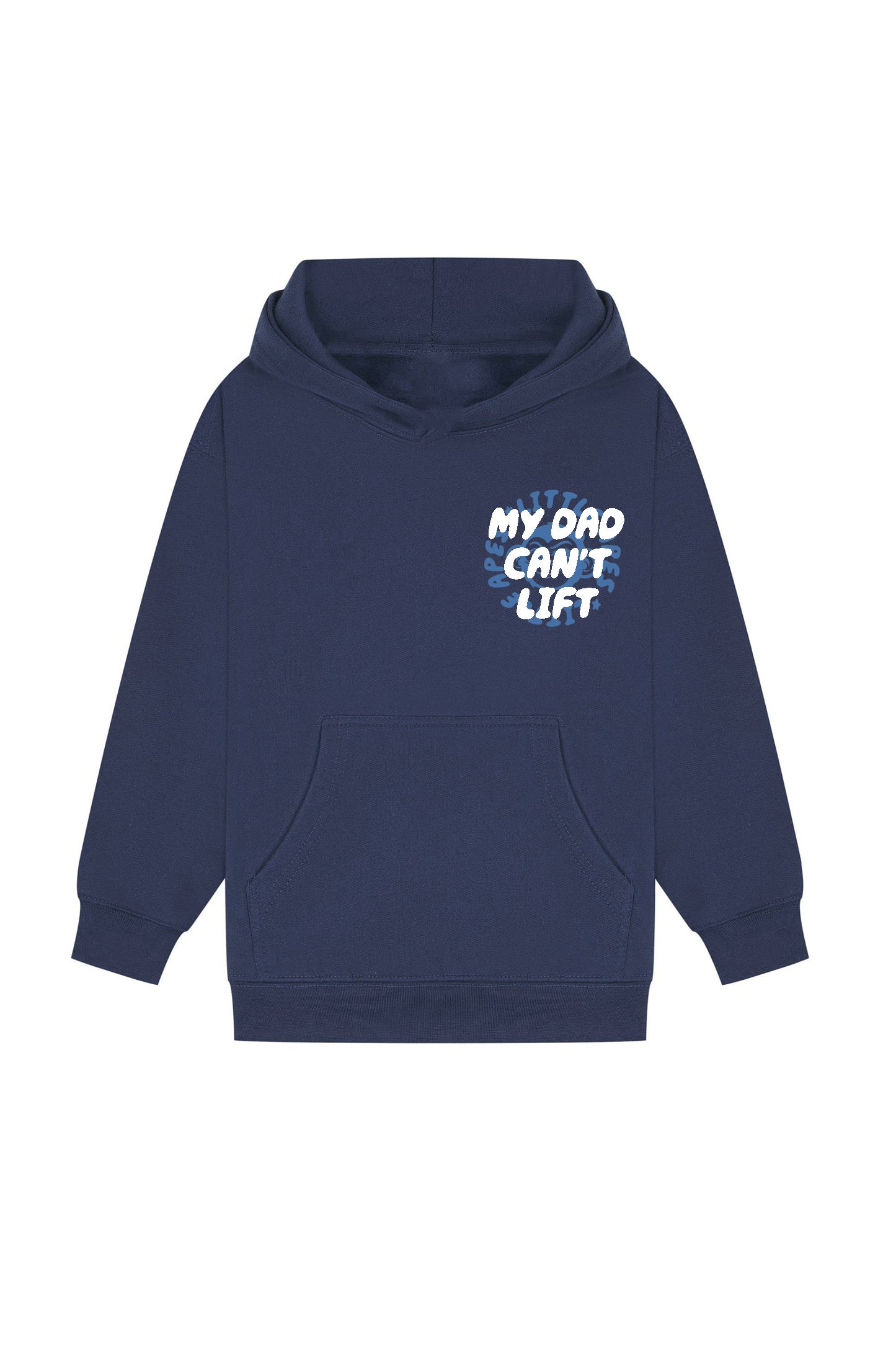 Little Apes My Dad Can't Lift Hoodie - Navy