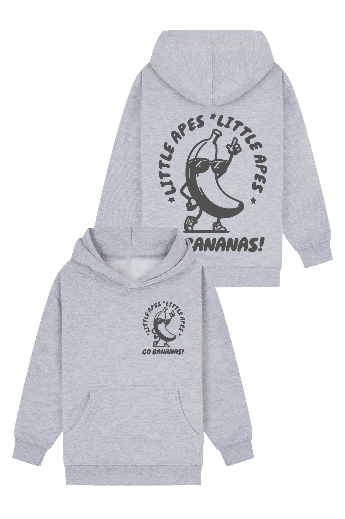 Little Apes Go Bananas! Hoodie - Sports Grey