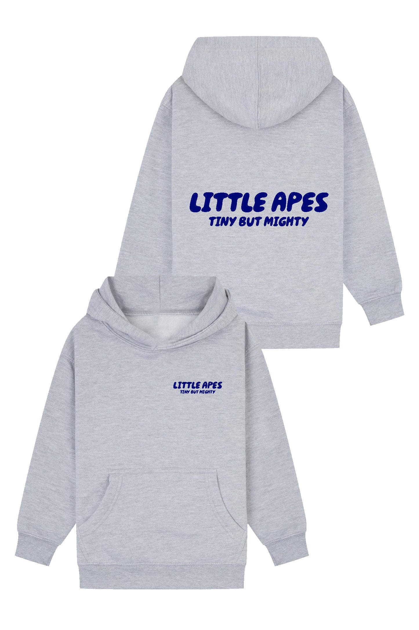 Little Apes Tiny But Mighty Hoodie - Sports Grey