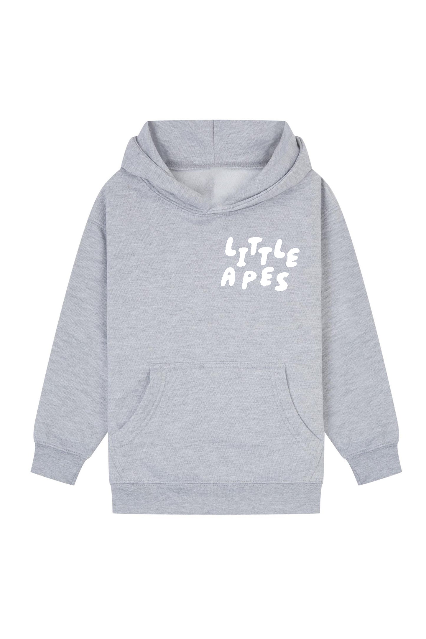 Little Apes Letters Hoodie - Sports Grey