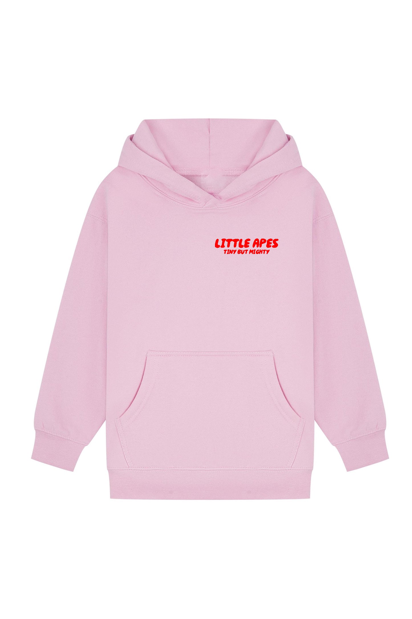 Little Apes Tiny But Mighty Hoodie - Light Pink