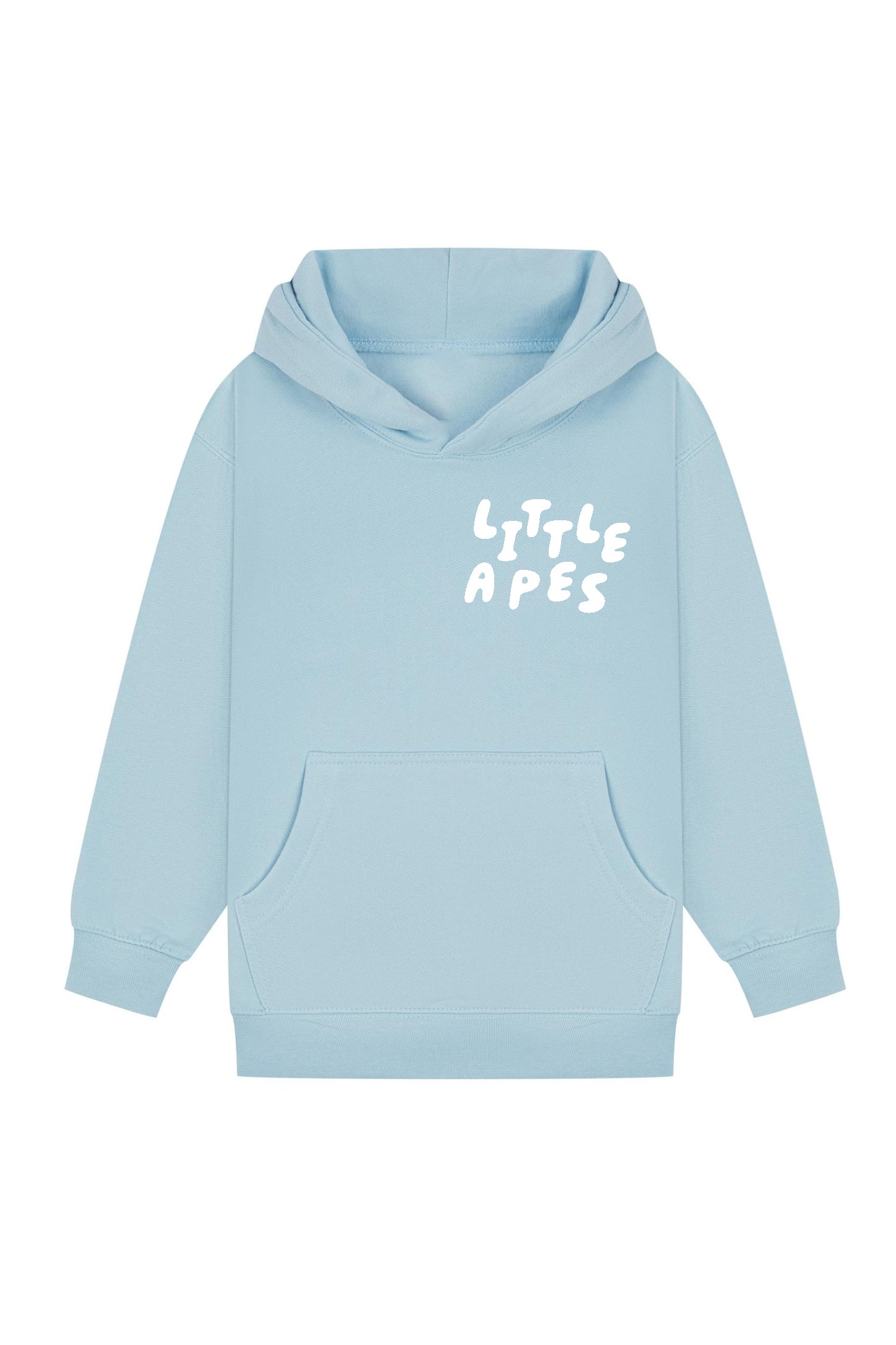 Little Apes Letters Hoodie - Light Blue