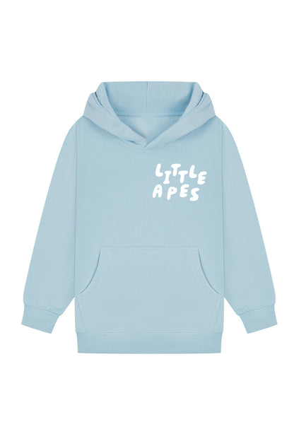 Little Apes Letters Hoodie - Light Blue