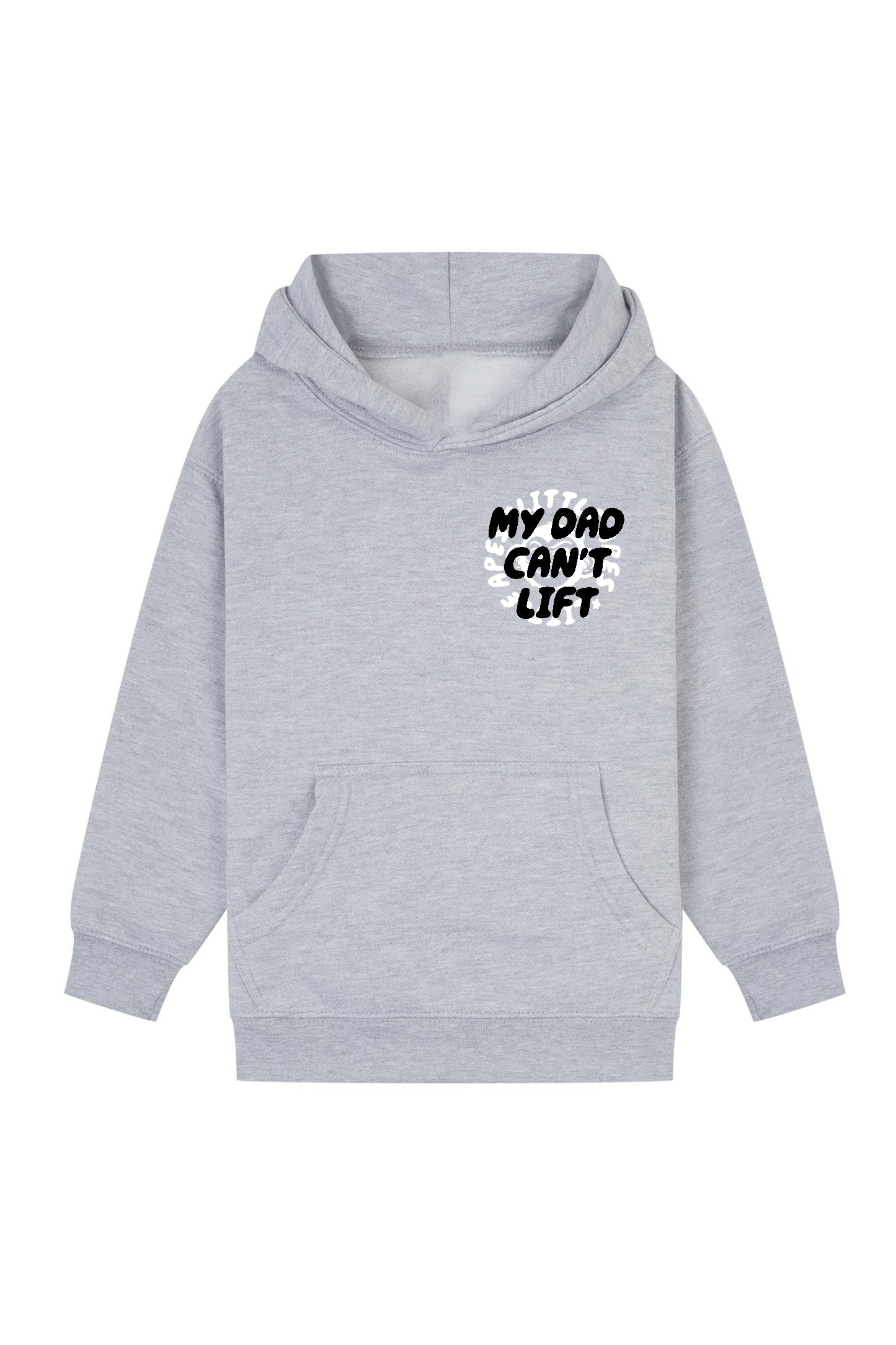 Little Apes My Dad Can't Lift Hoodie - Sports Grey