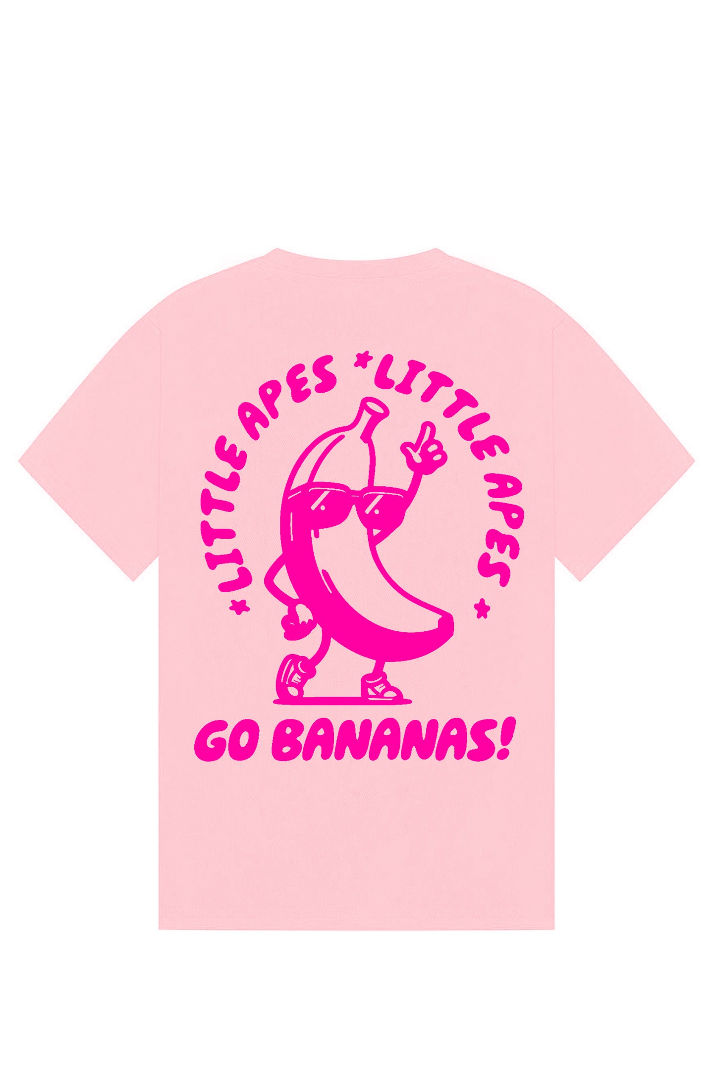 Little Apes Go Bananas!  Tee - Light Pink