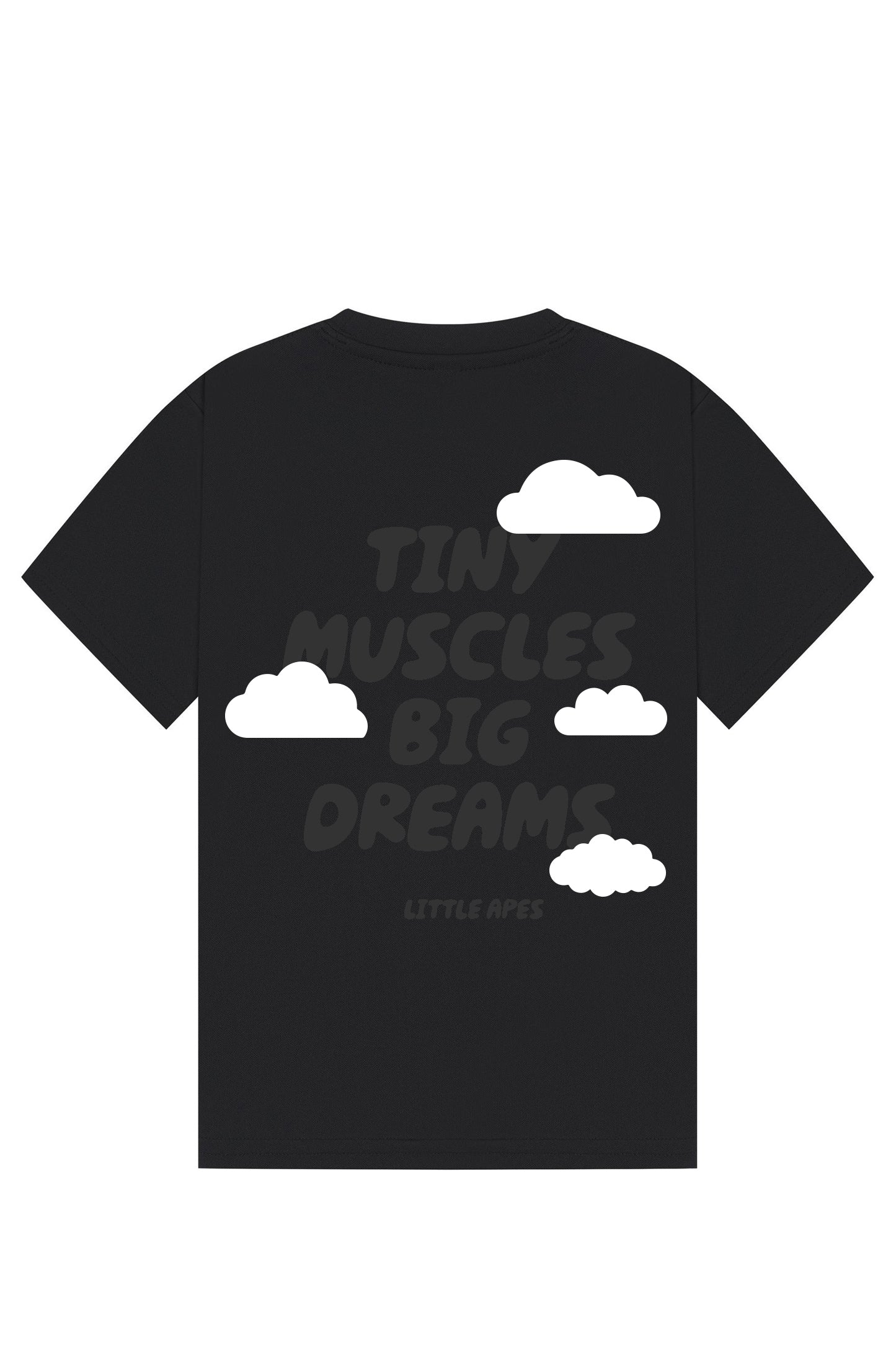 Little Apes Tiny Muscles Big Dreams Tee - Black/Grey