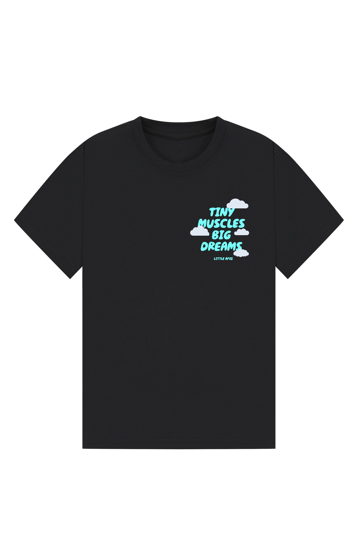 Little Apes Tiny Muscles Big Dreams Tee - Black/Blue