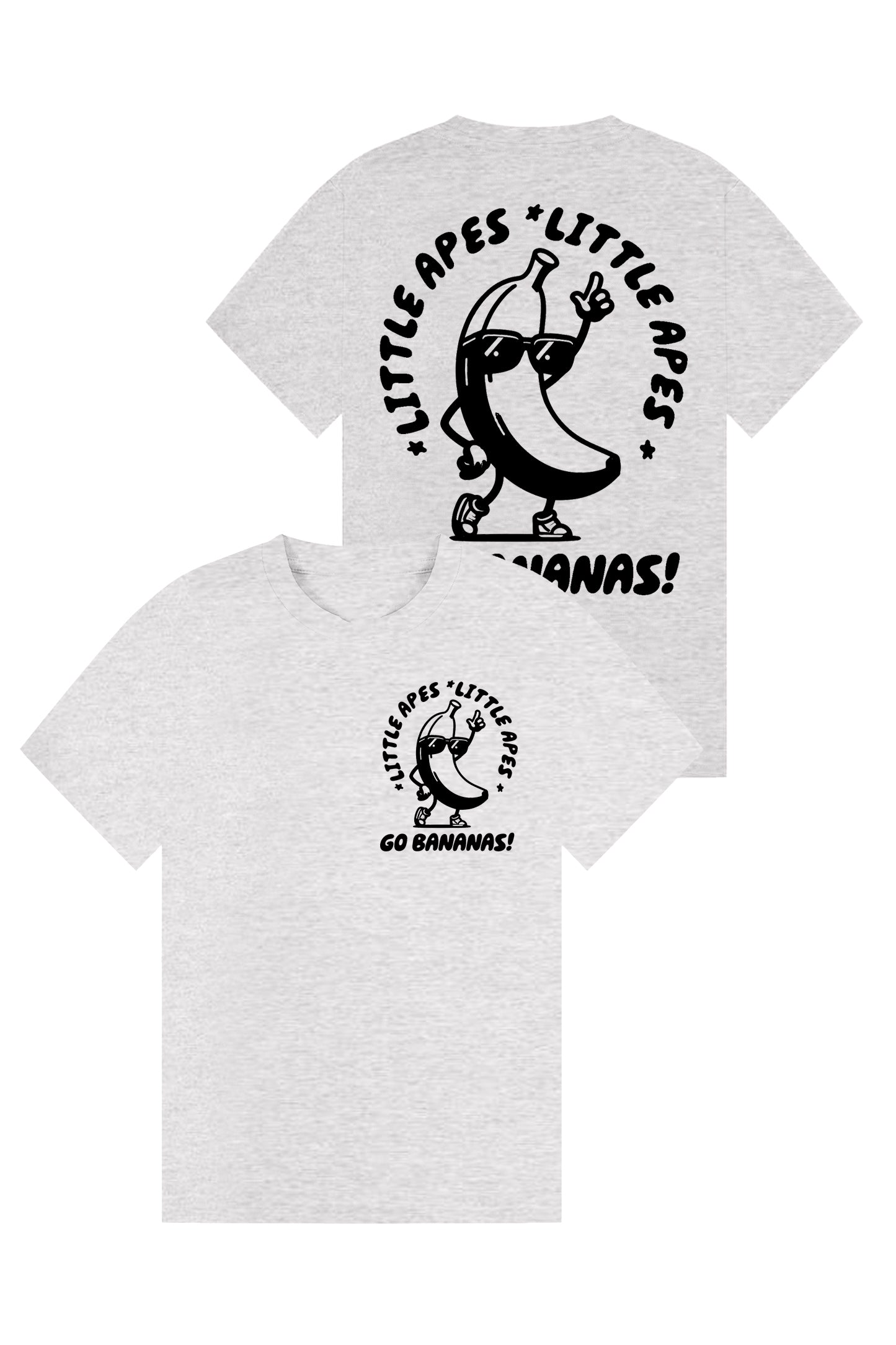 Little Apes Go Bananas!  Tee - Sports Grey