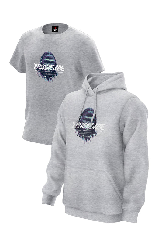 XAPE Unyielding Hoodie & Tee - Grey