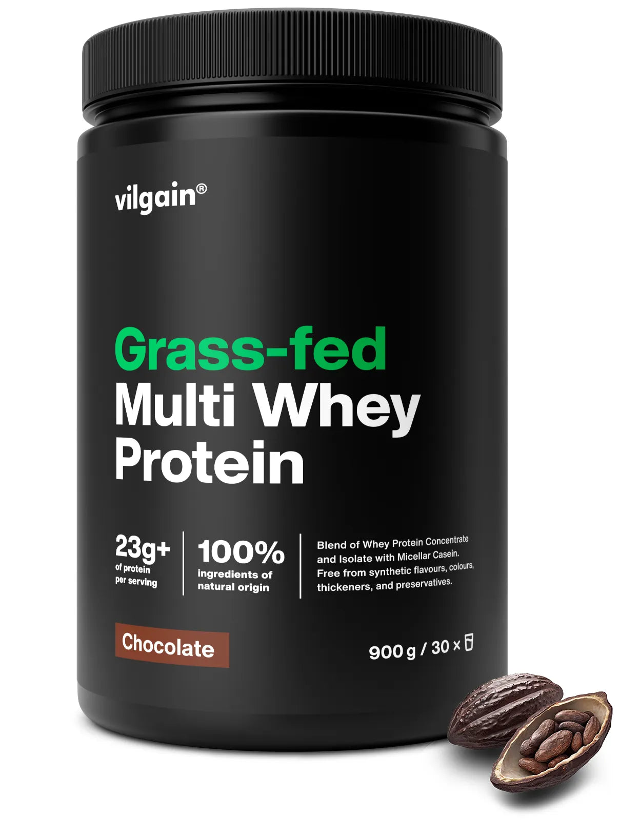 Vilgain Grass-fed Multi Whey Protein 900g Chocolate