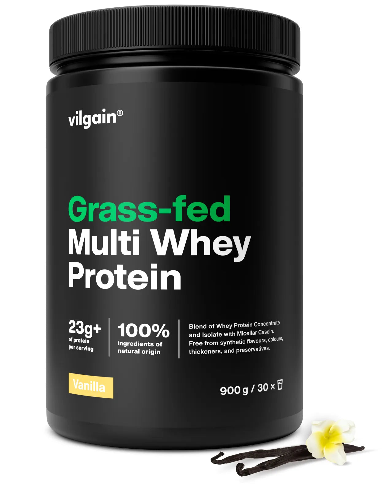 Vilgain Grass-fed Multi Whey Protein 900g Vanilla