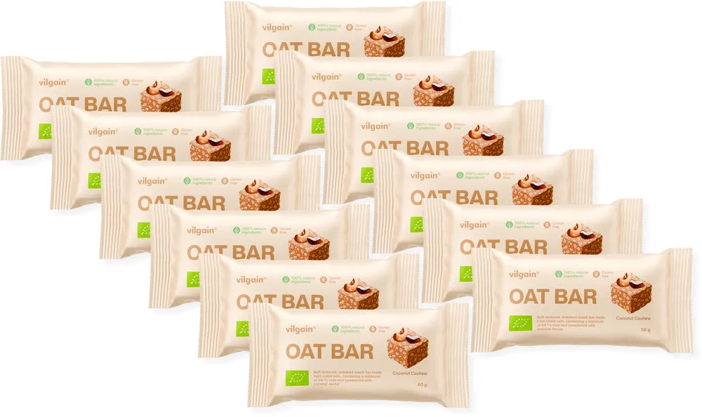 Vilgain Oat Bar 12x50g Cashew and coconut