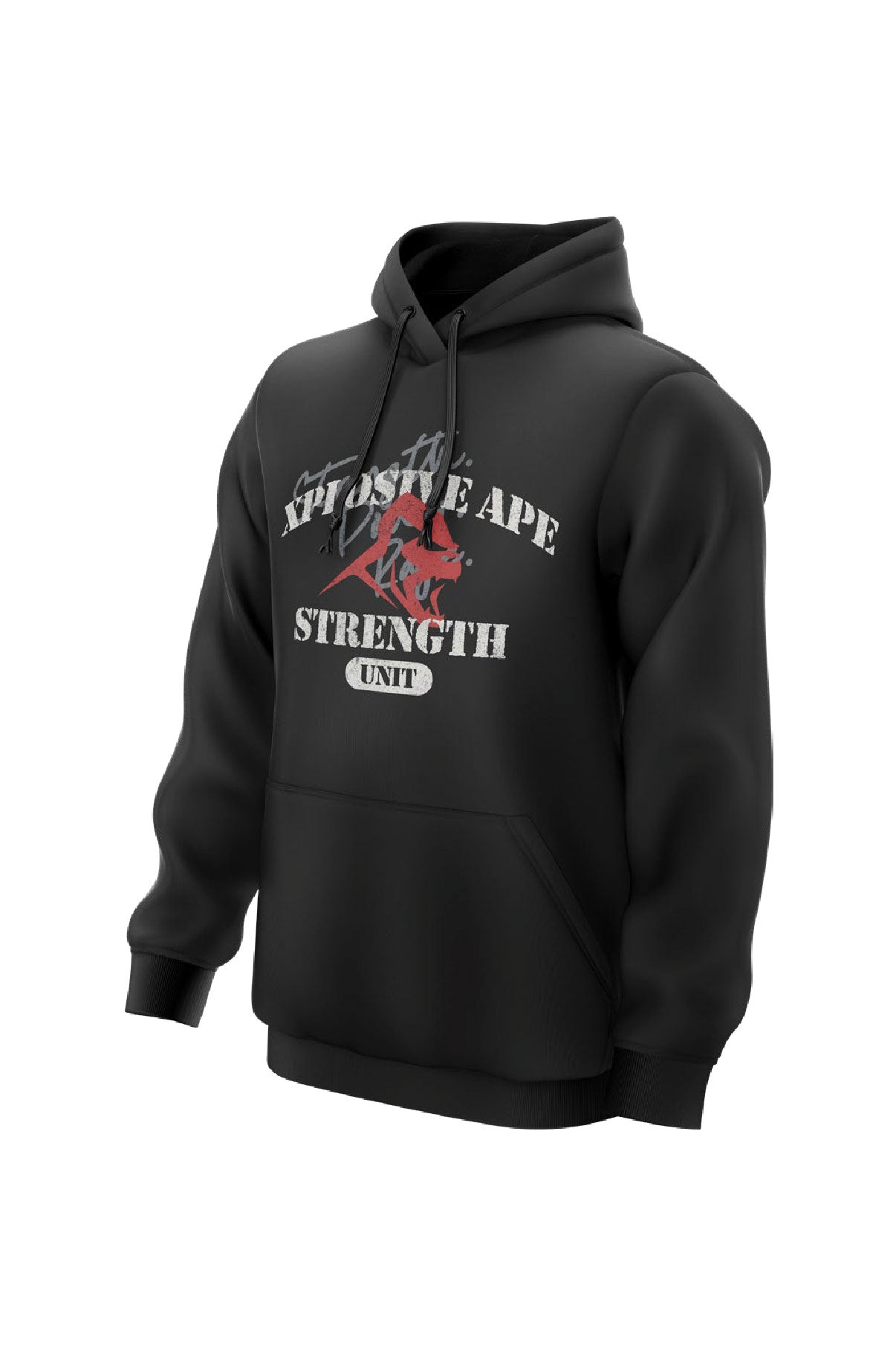 XAPE Primal Block String Hoodie - Black