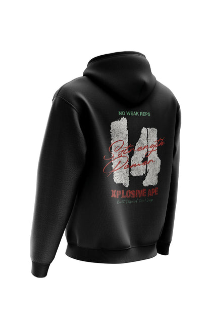 XAPE Strength Built 14 String Hoodie - Black